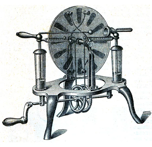 Wimshurst μηχάνημα από την εξομάλυνση - parva — Φωτογραφία Αρχείου