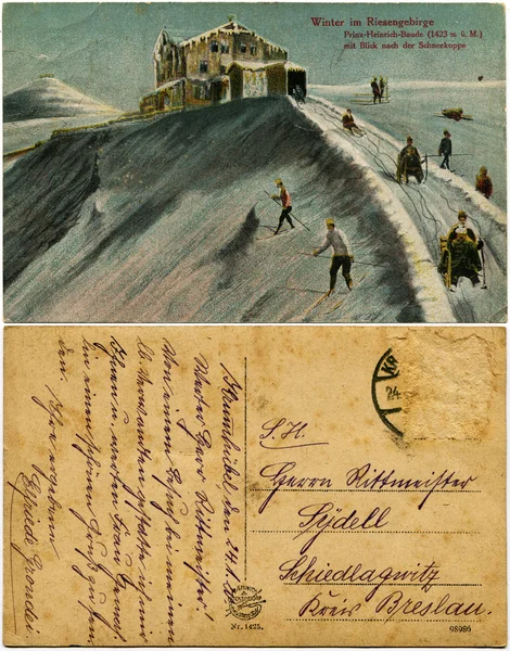 Invierno en las Ries Pasajero Birge Príncipe Heinrich cabaña con — Foto de Stock