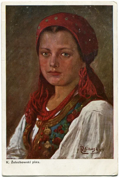 Frauenporträt POLEN - CIRCA 1935 — Stockfoto