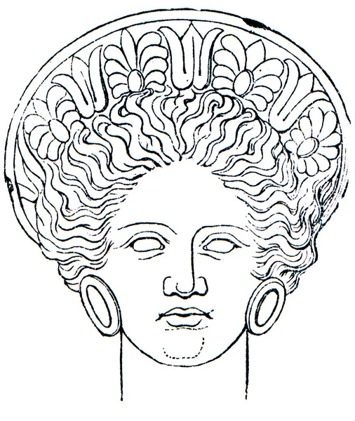 古希腊妇女的发型 — 图库照片