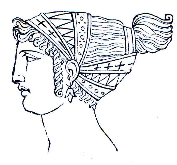 Damskie fryzury, starożytnej Grecji — Stockfoto