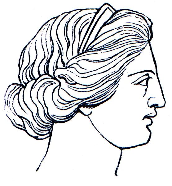 여자의 머리, 고 대 그리스 — 스톡 사진