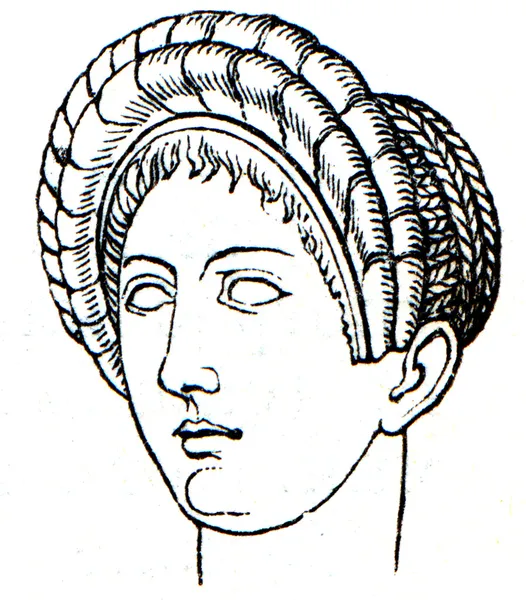 Frauenhaarschnitt, antike Römer — Stockfoto