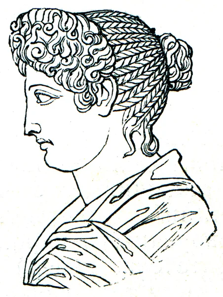 Taglio di capelli donna, Roma Antica — Foto Stock