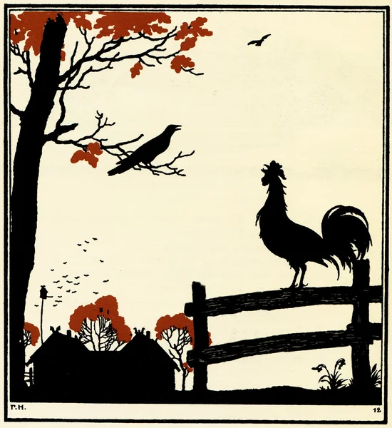 Illustration yegor narbut, das Buch Fabeln von ivan krylov, Verlag joseph knebel, moskau, russland, 1912 — Stockfoto