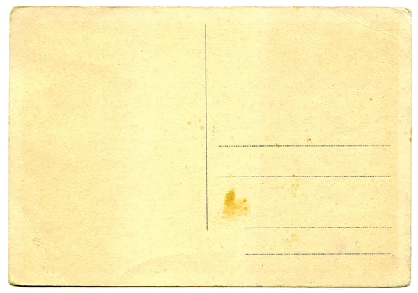Оборотная сторона антикварной открытки — стоковое фото