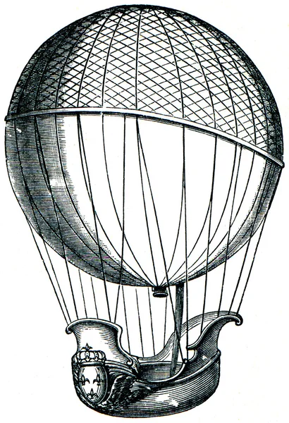 Balloon of Charles, and brothers Robert, 1784 — Stock Photo, Image
