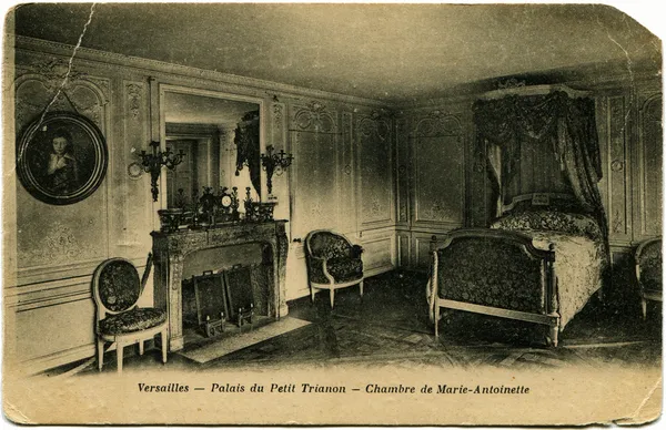 Sypialnia marie-antoinette, petit trianon palace, versailes — Zdjęcie stockowe