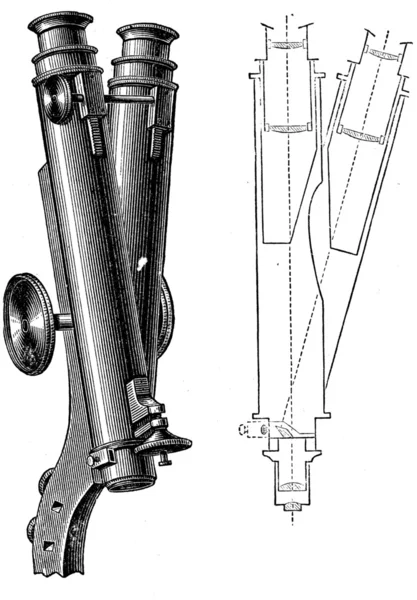 Διοφθαλμική μικροσκόπιο από wenge — Φωτογραφία Αρχείου