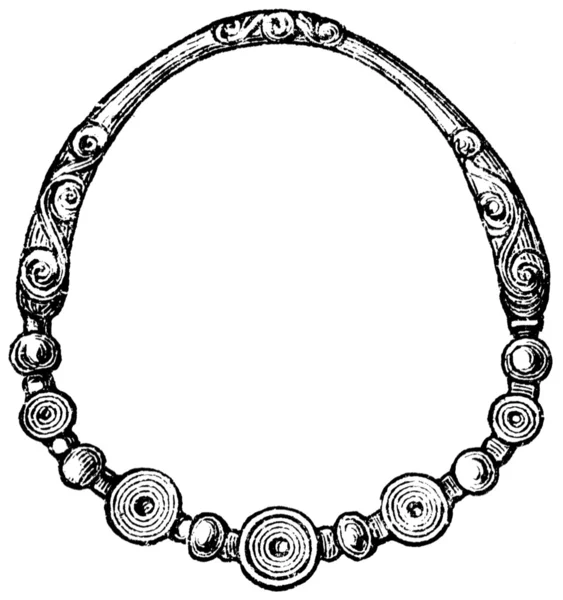 Bronze-Halsring, Unterifflingen — Stockfoto