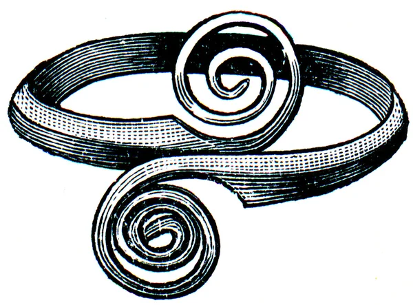 青铜圆环从希腊，公元前 13 世纪 — 图库照片