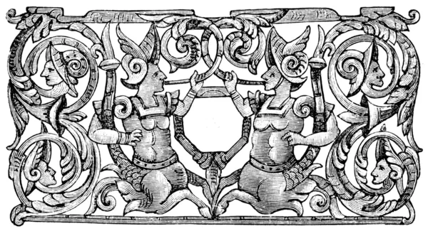 Deckel für eine Truhe, Deutschland, 16. Jahrhundert — Stockfoto