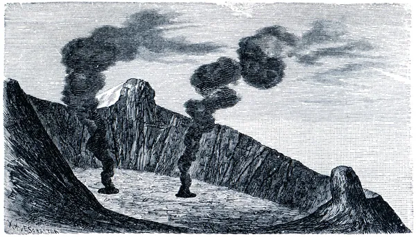 埃特纳火山的火山口 — 图库照片