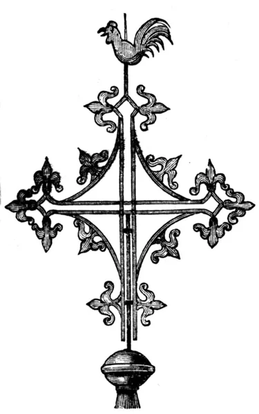 Крест на башне, Германия, XV век — стоковое фото