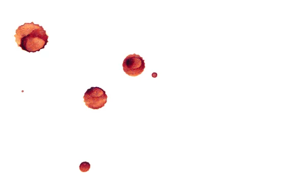 Dried drops of blood on a white background — Stock Photo, Image