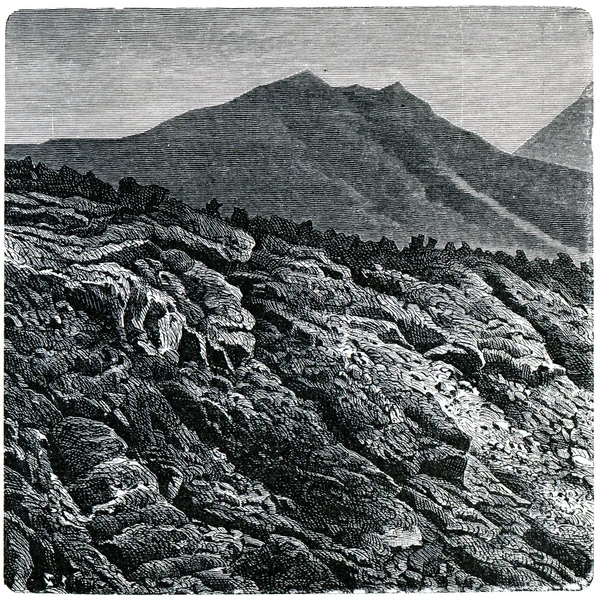 Rand van een lavastroom van de vesuvius — Stockfoto