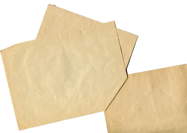 Glued together sheets of yellowed old paper — Stock Photo, Image