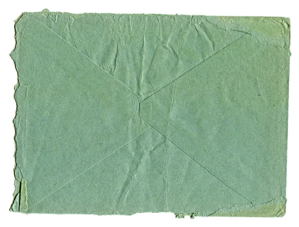 Insidan av gamla slitna blå kuverten — Stockfoto