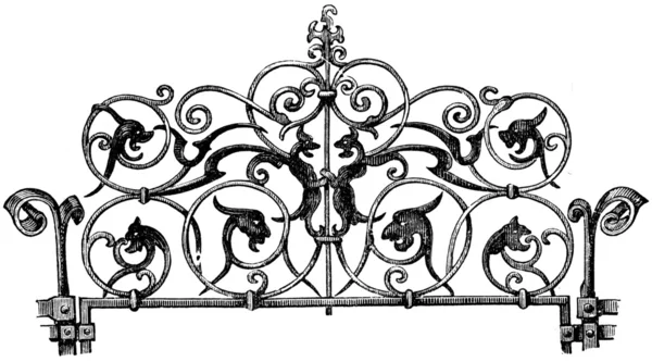 Revestimento sobre a porta do jardim, Alemanha, século XVIII — Fotografia de Stock