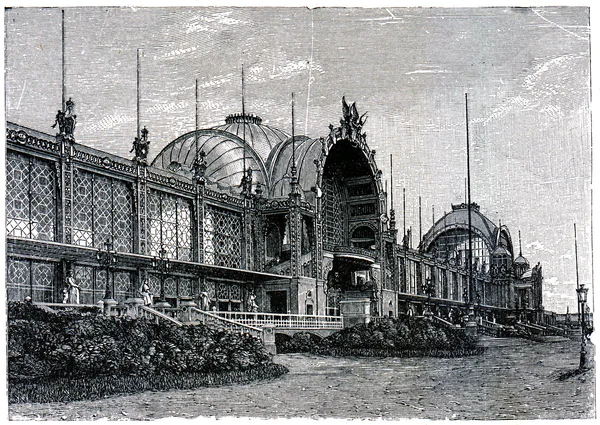 Главное здание Международной выставки в Париже, 1897 г. — стоковое фото