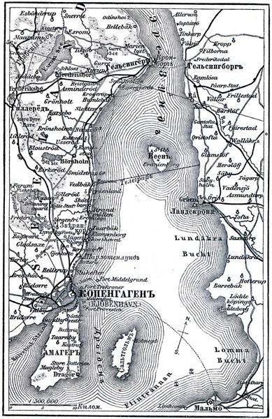 Карта в Копенгагені — стокове фото