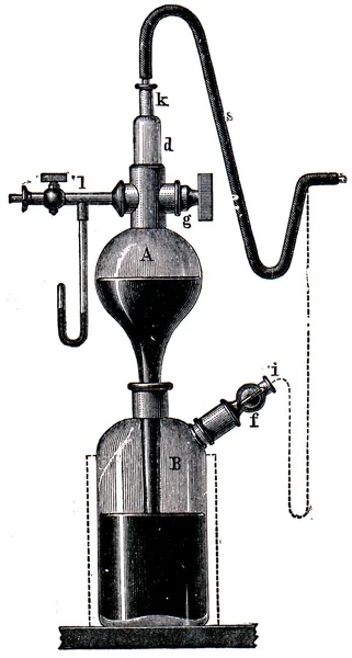 Poggendorff αντλία του υδραργύρου — Φωτογραφία Αρχείου