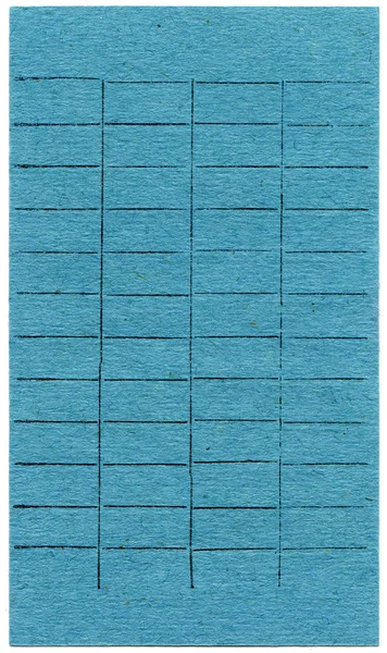 Altes blau liniertes Papier, isoliert auf weißem Hintergrund — Stockfoto