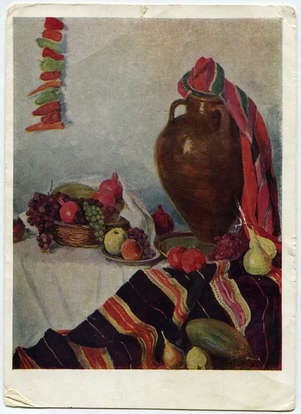 那幅画，背着阿别吉扬-秋季静物，1960 — 图库照片