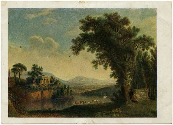 Målning av philipp hackert - antika landskap — Stockfoto