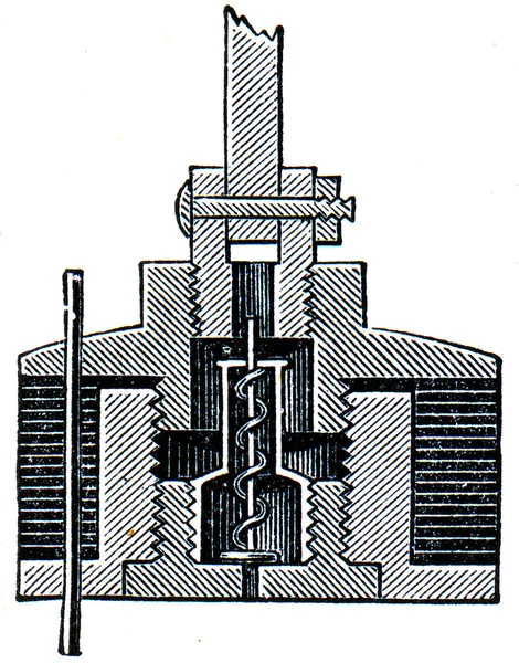 Kolbenventile Luftpumpe mit zwei Zylindern — Stockfoto