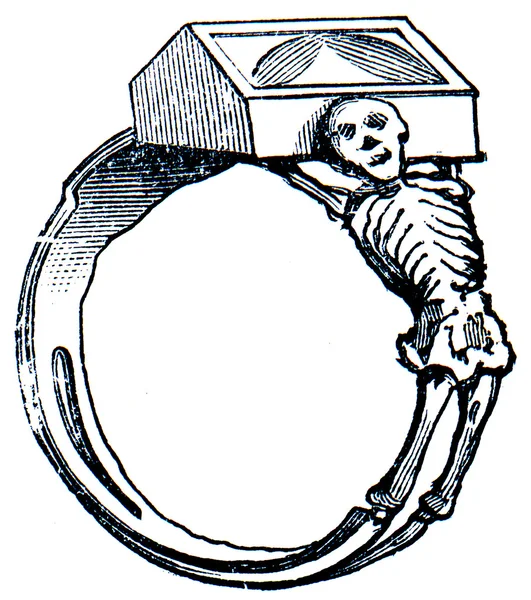 영국 해골 반지 — 스톡 사진