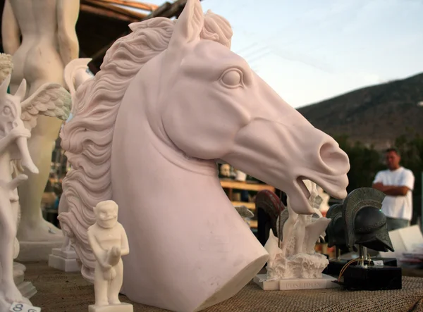 石膏马头 — 图库照片