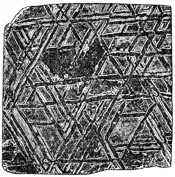 Structuur van de meteoriet, vidmanshtet van cijfers — Stockfoto