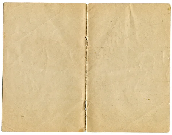 Duas páginas de um velho papel grunge — Fotografia de Stock