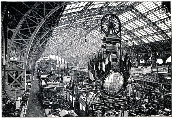 Vista de la técnica de sección en la Exposición de París, 1900 —  Fotos de Stock