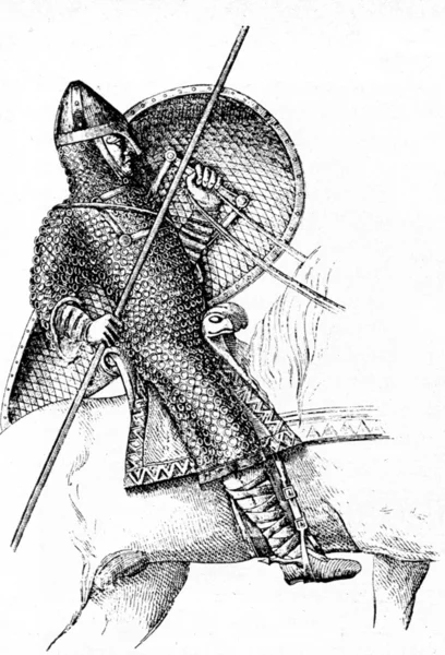 Mounted warrior — Stock Photo, Image