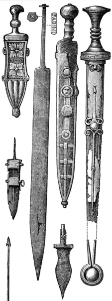 Fegyverek római kori, Németország — Stock Fotó