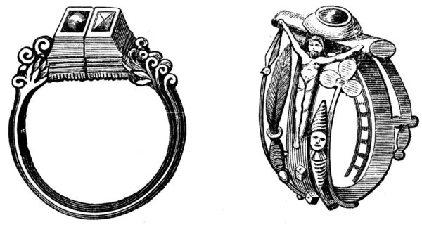 结婚戒指的马丁 · 路德 · 金和卡塔琳娜 · 冯 · 布罗斯，1525年 — 图库照片