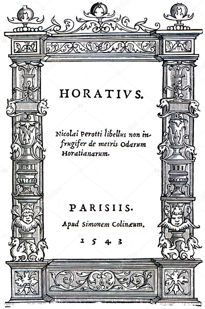 Title-page of Horace Geoffrey Tory, 1543