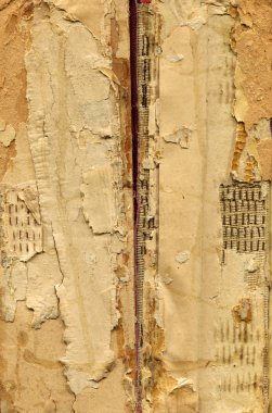 Torn spine of antique book clipart