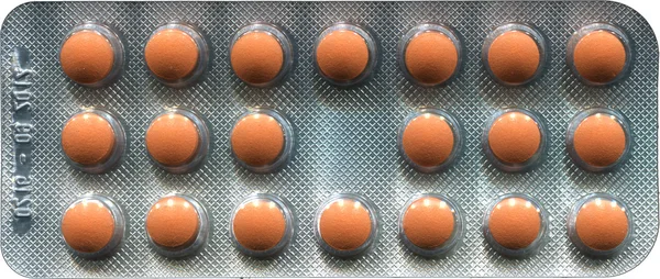 Pakning med tabletter – stockfoto