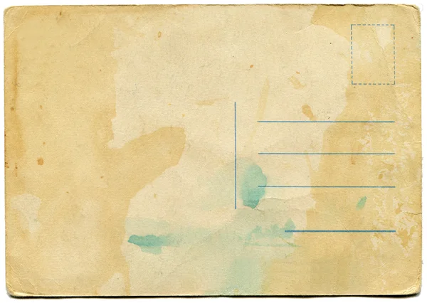 Verso de um cartão postal antigo — Fotografia de Stock