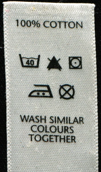 Símbolos de lavado y textiles — Foto de Stock
