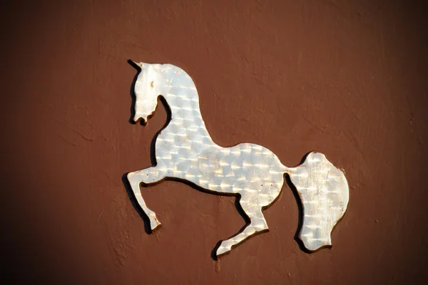Silhuett av en häst — Stockfoto