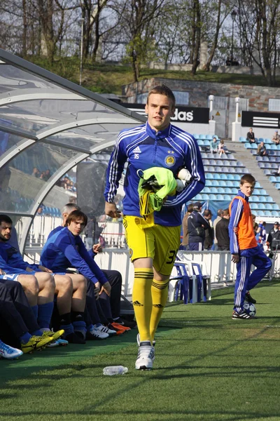 Goalkeeper Maksym Koval of Dynamo Kyiv — Stock Photo, Image