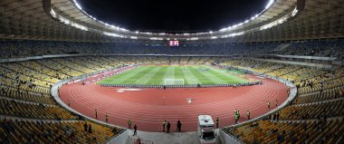 Panoramic view of Olympic stadium (NSC Olimpiysky) in Kyiv clipart