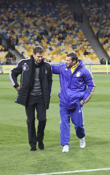 Oliver Bierhoff et Andriy Shevchenko — Photo