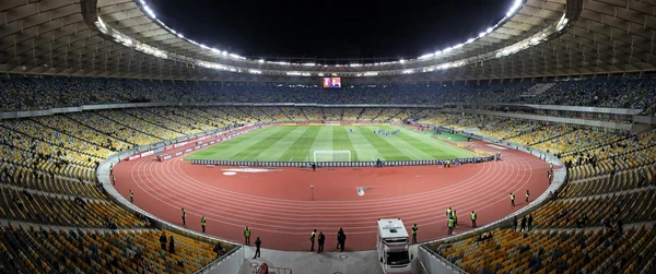 Panorámás kilátás nyílik a kijevi olimpiai stadion (Nsc Olimpiysky) — Stock Fotó