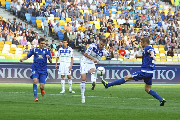 Fotbalové utkání mezi fc dynamo Kyjev a fc Tavrija — Stock fotografie