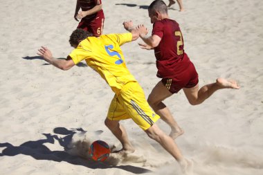 Ukrayna ve Rusya arasında Beach soccer oyunu